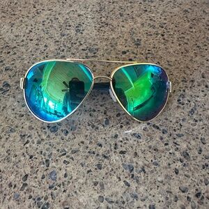 Costa Aviator Sunglasses with Blue Lenses